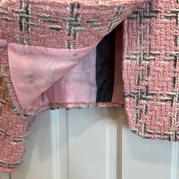 COLLECTION Harve Benard Boucle Pink Plaid Blazer for Work or Casual sz.4 - Picture 5 of 9